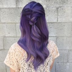 Purple Balayage For Brunettes Dark Purple Hair Color, Purple Hair Highlights, Lavender Hair Colors, Platinum Blonde Hair Color, Color Highlights