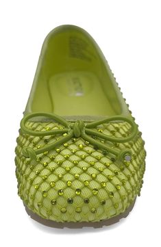 Sparkling embellishments add a dose of glam to the mesh upper of a poised ballet flat set on a cushioned footbed and durable rubber sole. Cushioned footbed Textile upper/synthetic lining/rubber sole Imported Green Slip-on Synthetic Flats, Party Slip-on Synthetic Flats, Green Synthetic Slip-on Flats, Slip-resistant Synthetic Ballet Flats, Synthetic Slip-on Party Flats, Summer Ballet Flats With Removable Insole, Party-style Synthetic Slip-on Flats, Spring Synthetic Non-slip Flats, Slip-on Synthetic Party Flats