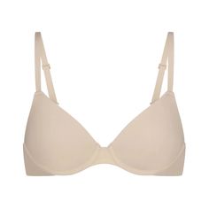 Brand New With Tags Color: Sand T-Shirt Silhouette, Molded Demi Coverage, Lightly Lined Cups, Adjustable Straps, Flexible Underwire For Support, 360 Stretch Comfort To Fit In Between Sizes Kellee Is Size 14 And 5’ 9” (175 Cm), Wearing Skims 38d 76% Polyamide / 24% Elastane Machine Wash Cold, Non Chlorine Bleach, Cool Iron, Do Not Dry Clean Imported Most Comfortable Bra, Body Bra, Comfortable Bras, Swim Shoes, Triangle Bralette, Demi Bra, T Shirt Bra, Underwire Bra, Bra Sizes