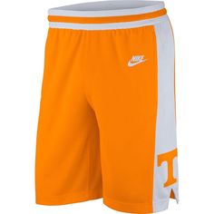 Gear up to look good while you dominate on the courts with these Retro Replica basketball shorts from Nike. In addition to authentic Tennessee Volunteers graphics, they feature moisture-wicking Dri-FIT technology and Nike Dry fabrics that evaporate away sweat fast. You'll stay drier and feel more comfortable when you wear these Tennessee Volunteers shorts. Brand: Nike Dri-FIT  technology wicks away moisture Elastic waistband with drawstring Imported Inseam on size M measures approx. 10'' Machine Collegiate Style Basketball Athletic Shorts, Collegiate Short Athletic Shorts For Basketball, Cotton Athletic Shorts For Basketball, Collegiate Sports Shorts, Nike Sportswear Bottoms For Basketball, Nike Sporty Athletic Shorts For Basketball, Nike White Basketball Shorts, Collegiate Style Basketball Shorts, Nike Casual Basketball Athletic Shorts