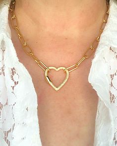 Check out this product 😍 Pave' Heart Necklace on MADELINE Chain 😍 by KaraLynn Jewelry starting at $64.00. Get your Valentine ♥️ something special this year 🤩🤩 Pave Heart Necklace, Paperclip Chain Necklace, Micro Pave, Heart Necklace, Gold Filled, Gate, Chain Necklace, Jewelry Necklaces, Chain