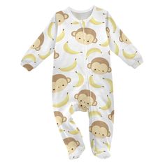 PRICES MAY VARY. Soft Material: The Baby Boys Cotton Romper is made of cotton. Super soft, gentle on the skin, keeps baby comfy all day. Available Size:This Girl's Sleepwear Sets are available in 3M/6M/9M/12M/18M/24M sizes for selection, suitable for babies born to around 2 years old to wear. Please refer to the size chart on the left before purchasing. Design:kids Onesie has front zipper with safety label, from collar to ankle, easy to put on and take off without strangling the neck. Pattern:The baby zipper jumpsuit has a variety of patterns to choose from, which is not only suitable for staying at home, but also for going out, traveling, picnics, and more.Suitable for spring fall and winter seasons. Ideal Gifts:Newborn One-Piece Footies is ideal gifts for a newborn,daughters, son, grands Zipper Jumpsuit, Newborn Romper, Girls Sleepwear, Cotton Romper, Gift Newborn, Sleepwear Sets, Cotton Pyjamas, Baby One Piece, Neck Pattern