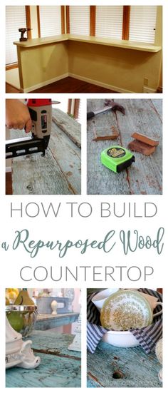 how to build a repurposed wood countertop