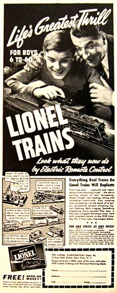 an old advertisement for the lone trains