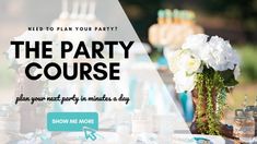 the party course is set up for an event