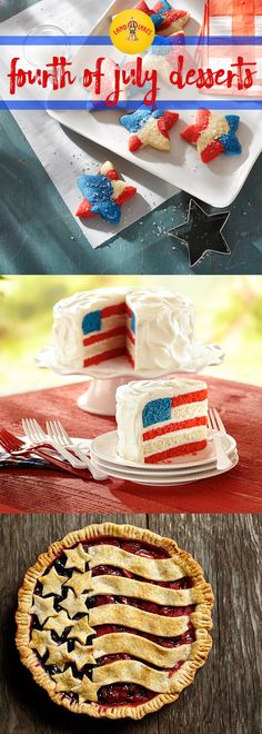 fourth of july desserts with an american flag theme