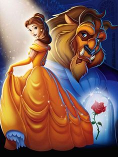 beauty and the beast from disney's live - action movie is shown in this poster