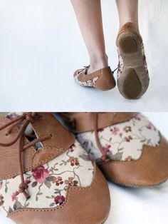 Brown Tea, Vintage Floral Fabric, Leather Ideas, Wing Shoes, Sweetest Thing, Dream Shoes, Ballet Flat Shoes, Ballet Flat, Mode Inspiration