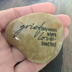 Engraved Word Rock Sympathy Gift Grief Only Exists Where | Etsy Rocks Quotes, Sympathy Card Messages, Sympathy Messages, Inspirational Rocks, Condolence Messages, Sympathy Quotes, Card Sayings, Sympathy Card, Memories Quotes