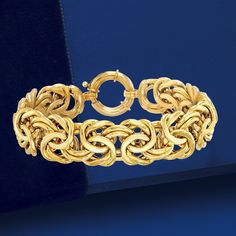 Ross-Simons - 18kt Yellow Gold Byzantine Bracelet. 7". An enduring beauty exquisitely handcrafted in lustrous 18kt yellow gold. Our timeless Byzantine bracelet will continue to transcend style and deliver elegance for a lifetime. Polished finish. Springring clasp, 18kt yellow gold Byzantine bracelet. Byzantine Necklace, Prince Charles And Camilla, Fine Jewelery, Buckle Bracelet, Natural Gold, Fine Jewelry Bracelets, Gold Polish, Link Necklace, Precious Metals