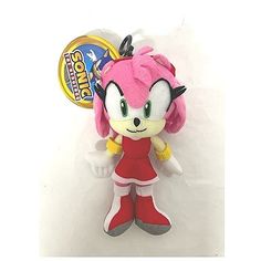 sonic the hedge plush toy with pink hair