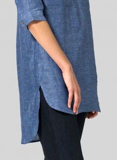 Linen Drop-shoulder Tunics Wardrobe Plus Size, Straight Cut, Tunics, Drop Shoulder, Plus Size, Wardrobe