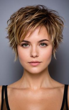 Ready to revamp your look? These 7 game-changing easy hairstyles for short hair will take your style game to the next level! Perfect for any occasion, these hairstyles add a fun twist to your everyday routine. Whether you're aiming for sleek and polished or fun and flirty, there's a style in this list that will suit your vibe. Don’t let short hair hold you back—these styles are proof that you can rock amazing looks with minimal effort. Get ready to transform your locks and turn heads wherever you go! Short Spunky Hairstyles For Women, Woman Short Hairstyles, Shaggy Pixie Bob, Growing Out Pixie, Hoodie Hairstyles, Growing Out Pixie Cut, Long Layered Bob Hairstyles, Sassy Hairstyles