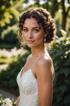 a woman in a wedding dress holding a bouquet