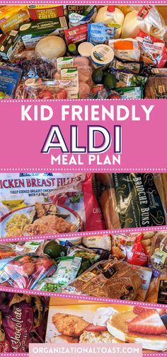 kid friendly aldi meal plan with text overlay