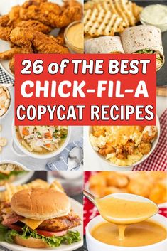 the best chick - fil - a copycat recipes for chicken, fish and waffles