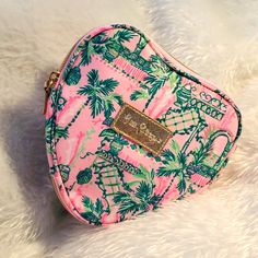 Lily Pulitzer Gwp Heart Case. Mandevillla Baby, Always Worth It. Heart Shaped, Zip-Up Case & Wrapped In Lilly Print. This Case Is Great For Cosmetics, Jewelry, Tech Gear, Travel, Or Home. Pretty & Preppy Case For Whatever Your Desires. Brand New, Never Used. Smoke/Pet Free Home. Thank You For Visiting My Closet! Pink Heart Print Bag Perfect For Gifts, Pink Heart Print Bag For Gift, Heart-shaped Pink Bag With Removable Pouch, Trendy Pink Cosmetic Bag Gift, Trendy Pink Cosmetic Bag For Gift, Pink Heart-shaped Travel Bag, Pretty Preppy, Tech Gear, Worth It