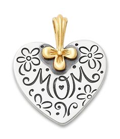 From James Avery&#x2C; this charm features:Sterling silver 14K goldapprox. 1" long x .5625" wideMade in the USA. Mother Necklace, James Avery Jewelry, Spring Dresses Casual, Mothers Necklace, James Avery, Casual Spring, Dillard's, Pandora Charms, Dresses Casual