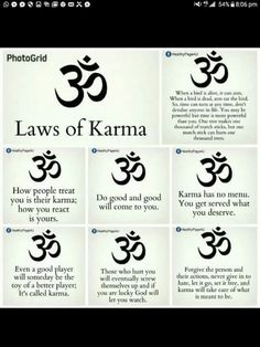 an image of the laws of karma