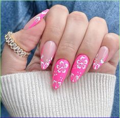 Get inspired by the latest nail trends and nail art with our pretty nails pin! Explore vibrant colors, chic designs, and expert tips to elevate your manicure game. #PrettyNails #NailArt 💅✨ Almond Acrylic Nails Spring, Birthday Nail Ideas, Pink Gel Polish, Pink Hibiscus Flower, Birthday Nail Designs, Pink Summer Nails, Birthday Nail, Almond Acrylic, Gel Paint