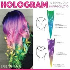 Hair Color Placement Diagram, Pinwheel Hair Color, Better Makeup, Rainbow Hair Color, Hair 2024