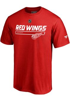 Show off your team pride in this Detroit Red Wings Red Pro Prime Short Sleeve T Shirt! This Detroit Short Sleeve Tee features a Short sleeve tee with team graphic on chest.. Make sure everyone knows you root for the Red Wings with this Red Detroit T Shirt. Go Red Wings! Crew neckline, Soft cotton material, Movable, Screen print graphics, NHL logo on front chest, Machine washable, Tumble dry on low heat, Unisex, Fit: True to Size, 100% Cotton, Machine Washable, Imported Cheap University Red T-shirt With Graphic Print, Cheap Red T-shirt For Sports Events, Cheap University Red Graphic Print T-shirt, Affordable Red Sports T-shirt, Affordable University Red Fan Apparel T-shirt, Cheap University Red T-shirt For Sports, Cheap Red T-shirt For Team Events, Cheap University Red T-shirt For Sports Season, Basketball Shirt Designs