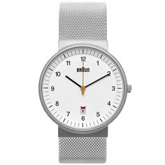 Buy Braun BN0032 Watch - White & Silver from END. - only $175. Fast shipping on latest Braun White Silver, Mesh, Silver, White