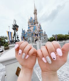 Disney cute Mickey mouse design nail ideas White Disney Nails Almond, February Disney Nails, Low Key Disney Nails, Walt Disney Nails, Basic Disney Nails, Disney Nails 2022, Disney Almond Nails, Disney Nails Pink, Mouse Nail Design