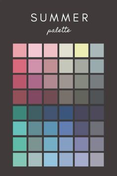 the color scheme for summer palettes