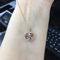 "Description: BEAUTIFUL 14K ROSE GOLD LADIES DIAMOND AND MORGANITE PENDANT. THIS ITEM IS NEW. COMES WITH 18'' 14K ROSE GOLD CHAIN AND GIFT BOX. IF YOU HAVE ANY OTHER QUESTIONS PLEASE CONTACT US. ALL THE INFO ON THIS ITEM DOWN BELOW. THANK YOU VERY MUCH. KATE . Metal: SOLID 14K ROSE GOLD Stamped: STAMPED 14K Total Gram Weight: 3.9GR Setting: PRONG Width: 15.2MM (0.6 IN) Length: 16.4MM (0.6 IN) Diamonds: ROUND BRILLIANT CUT Color: F Clarity: VS2 Total Diamond Weight: 0.32CT Center Stone: MORGANITE Luxury Rose Gold Necklace For Valentine's Day, Luxury Heart-shaped Rose Gold Necklace, Elegant Rose Gold Heart Pendant Necklace, Luxury Rose Gold Heart-shaped Jewelry, Luxury Rose Gold Heart Necklace For Anniversary, Pendant Cubic Zirconia Rose Gold Necklace, Rose Gold Pendant Heart Necklace, Rose Gold Heart Pendant Necklace For Formal Occasions, Rose Gold Heart Pendant Necklace