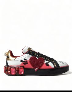 Step into luxury with these stunning Dolce & Gabbana Portofino sneakers. Brand new with tags and 100% authentic, these sneakers are a gorgeous addition to any wardrobe. The matte smooth leather is accentuated by dazzling red crystals and a standout heart patch featuring the iconic logo on the tongue — a true epitome of style and high craftsmanship. Whether you’re strutting down the street or stepping into a chic event, these sneakers embody exclusivity and Italian elegance.
Color: Black/White
Material: 100% Leather
Sole: Rubber
Logo details
Made in Italy Dolce Gabbana Sneakers, Heart Patch, Embellished Heels, Dolce Gabbana Shoes, Leather Product, Leather Trainers, Dolce E Gabbana, Red Crystals, Gucci Shoes