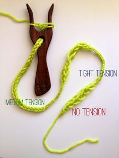 an image of a piece of art that is made out of string and wood with the words tight tension, medium tension, no tension