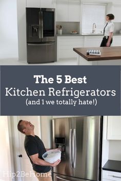 The 5 Best Kitchen Refrigerators to Buy in 2019 (AND 1 We Totally Hate!) College Fridge, Coconut House, Tiny Fridge, Inspiring Kitchens, Refrigerator Brands, House Makeovers, Grey Kitchen Designs, Fridge French Door, Fridge Shelves