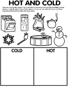 the hot and cold worksheet