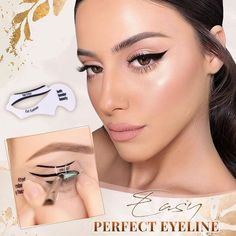 Eyeliner Template, Winged Eyeliner Stencil, Eyeshadow And Eyeliner, Stunning Eye Makeup, Eyeliner Stencil, Bella Beauty, Apply Eyeshadow, Cat Eyeliner, Perfect Eyeliner