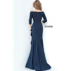 Jovani 00446 Off the Shoulder Ruched DressClosure: Invisible Back Zipper with Hook and Eye Closure. Details: Navy classic evening dress featuring an off-the-shoulder bodice, straight neckline, and three-quarter sleeves. Closed back with zi... Fitted Long Sleeve Off Shoulder Dress For Prom, Elegant Off Shoulder Boat Neck Dress For Formal Occasions, Fitted Boat Neck Evening Dress For Gala, Formal Fitted Evening Dress With Boat Neck, Party Evening Dress With Fitted Bodice And Boat Neck, Fitted Boat Neck Off Shoulder Dress For Formal Occasions, Formal Boat Neck Evening Dress, Elegant Evening Dress With Fitted Bodice And Boat Neck, Elegant Boat Neck Prom Dress