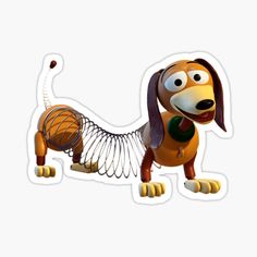 a cartoon dachshund dog with wings on its back and eyes wide open