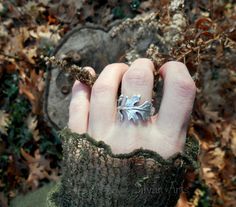 Leaf Ring  Woodland Leaf Ring  Real Leaf Ring  Elven by SilvanArts Forest Ring, Botanical Ring, Leaves Ring, Real Leaf, Real Leaves, Londonderry, Nature Ring, Leaf Ring, Oak Leaf