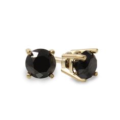 14K Yellow Gold 5 CTW Rd Black Diamond Stud Earrings Earrings Pack, Gorgeous Wedding Rings, Black Diamond Earrings Studs, Black Diamond Solitaire, Black Diamond Studs, Diamond Solitaire Earrings, Mens Gold Jewelry, Solitaire Earrings, Solitaire Studs