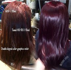 Merlot Hair Color, Color Formulations, Red Violet Hair, Plum Hair