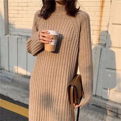 Beautiful Sweater Dress Comfortable And Soft Super Chic Knitted Winter Dress, Big Size Dress, Vintage Long Dress, Maxi Dresses Fall, Striped Knit Dress, Long Sweater Dress, Warm Dresses, Dress Sweater, Turtleneck Sweater Dress