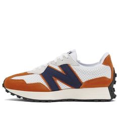 New Balance 327 'White Natural Indigo' MS327PR (SNKR/Retro/Unisex/Low Top) Retro White New Balance Sneakers, New Balance 327, Low Top, New Balance, Sneakers, White, Nature