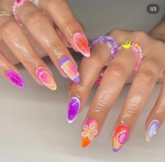 Crazy Nails Ideas, Miami Nails Ideas, Boss Nails, Goals For The Week, Pray Big, Nails 3d, Summery Nails, Girly Acrylic Nails, Really Cute Nails