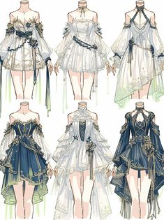 Fantasy Oc Outfit Ideas, Cute Outfits Drawings, Outfit Ideas Art, Manga Clothes, Under The Knife