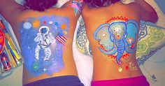 Tumblr Drawings, Girls Back, Body Art Photography, Back Tattoo, Art Paint, Painting Tutorial