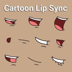 cartoon lips with different shapes and sizes