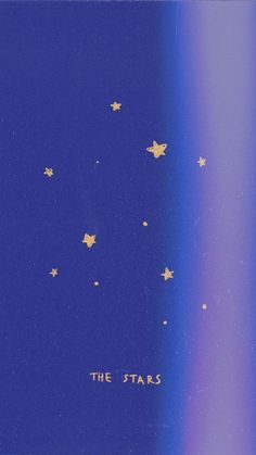 the stars are flying through the blue sky