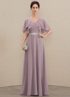 Knielange & lange Brautmutterkleider online - JJ's House Brides Mother Dress, Bride Silhouette, Fashion Notes, Groom Dresses, Dresses Chiffon, Mothers Dresses, Mother Of The Bride Dress, Chiffon Ruffle, Dress Silhouette