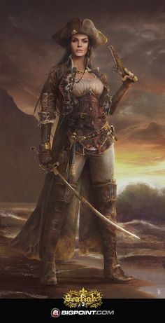 Eve Ventrue, Sea Pirates, Character Artwork, Pirate Queen, Pirate Wench, Pirate Art, Pirate Woman, Pirate Life