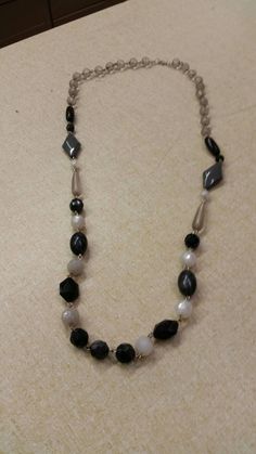 Collectible Bling Black and White 32 inch Beaded Necklace Costume Jewelry This is a great find. Very functional and pretty.  This measures 32 inches long and has a silver toned clasp.   Check out our shop for monthly specials. We have a variety of items for every taste. Combine several of our items together to save on shipping. If you have any questions please do not hesitate to ask. I will ship outside of the US, just request a quote. Happy Shopping. I will work around the priority mail price. Quote Happy, Grey Beads, Sell Items, Bling Bling, Stretch Bracelets, Priority Mail, Costume Jewelry, Faux Pearl, Happy Shopping